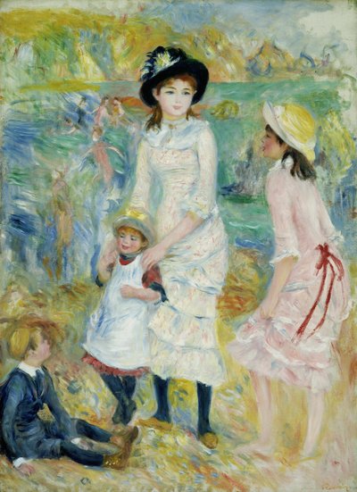 Børn på kysten, Guernsey af Pierre Auguste Renoir